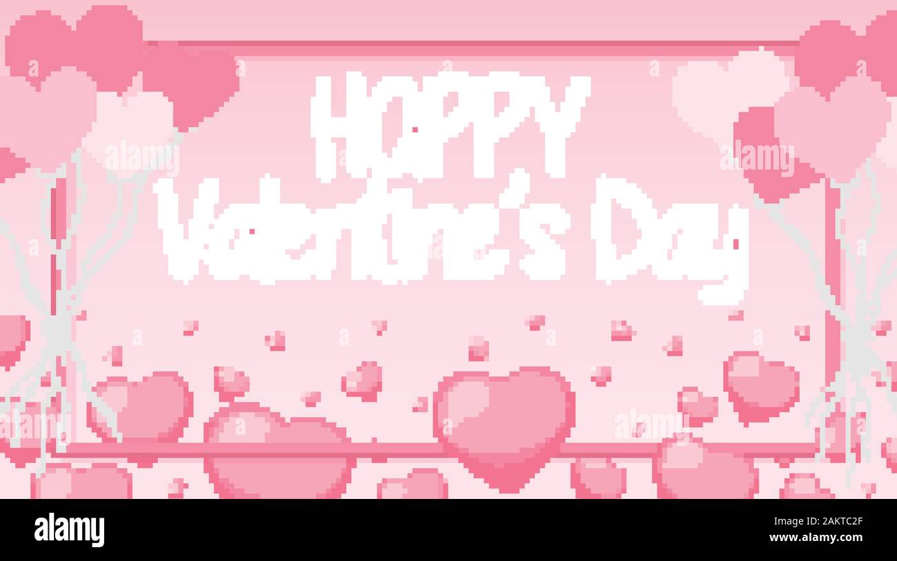 Valentine theme with pink hearts and frame illustration Stock Vector ...