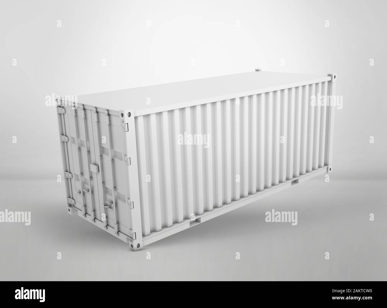 Download Blank White Shipping Container Mockup Shipment Cargo Metal Mockup 3d Renderng Isolated On Light Background Stock Photo Alamy PSD Mockup Templates