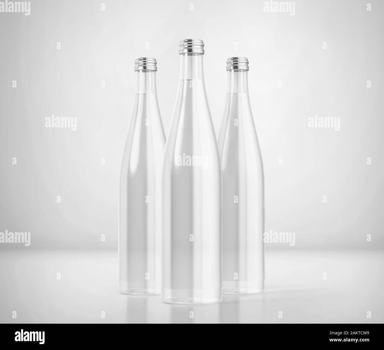 Download Blank White Glass Water Bottle Mockup Crystal Can With Cap Mock Up 3d Rendering Isolated On Light Background Ready For Your Design Stock Photo Alamy