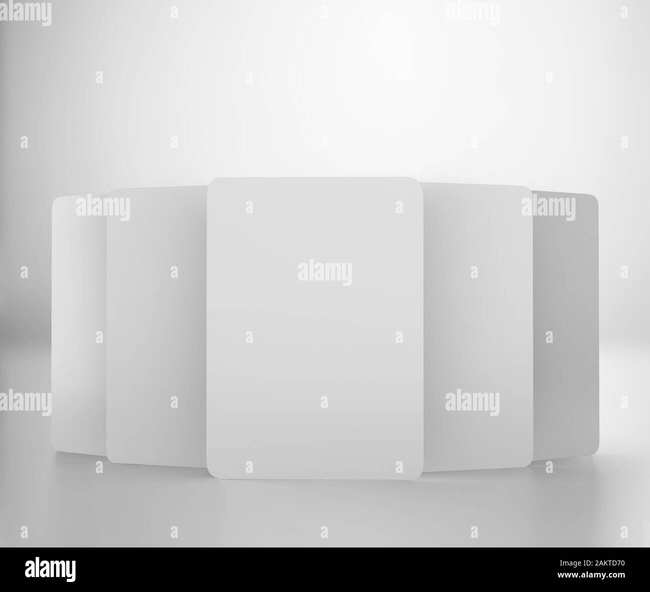 Blank Playing card box with white cards, on light gray background Stock  Illustration