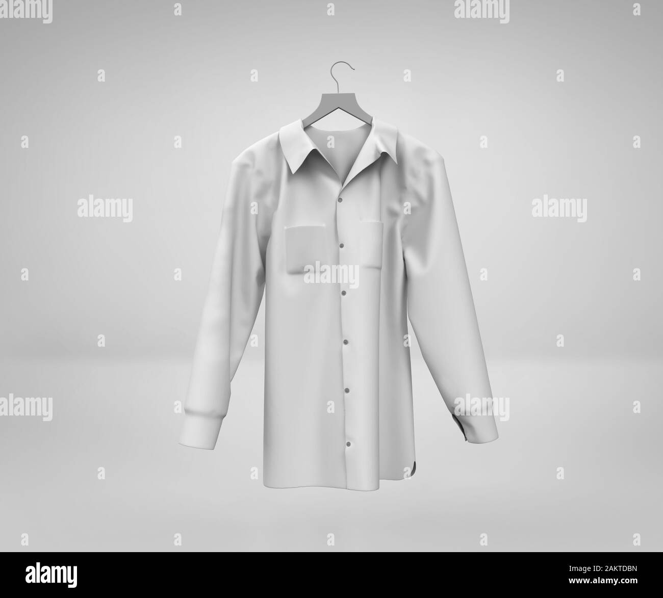 Download Blank White Man S Long Sleeved Shirt Mockup Male White Shirt Mockup 3d Rendering Isolated On Light Background Short Sleeves Cotton Dress With Collar Stock Photo Alamy