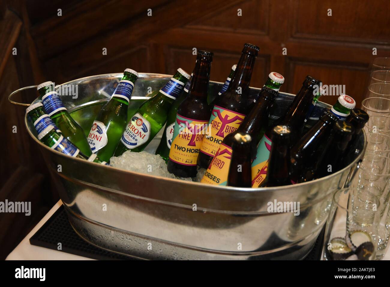 beer on ice Stock Photo Alamy