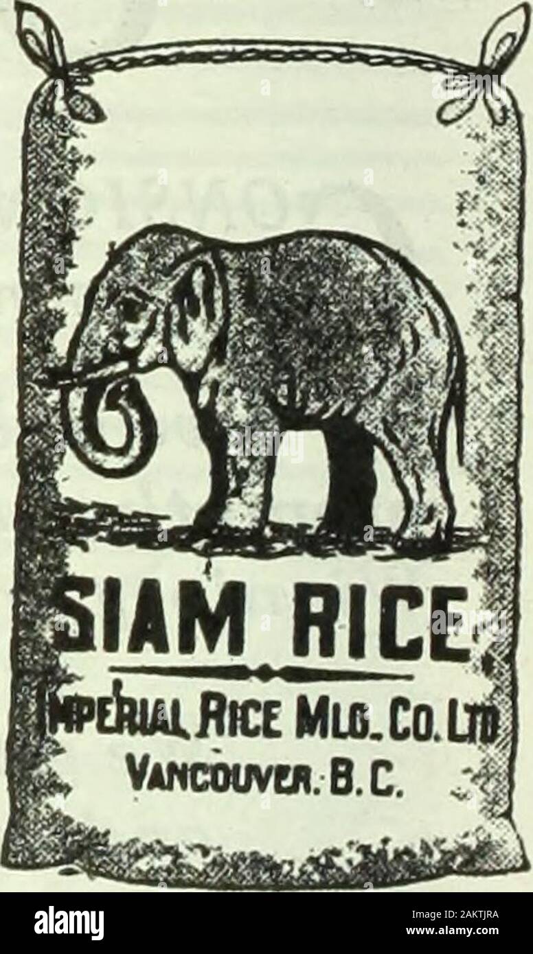 Canadian grocer July-September 1919 . We are offering the best value in Rice on the Canadian market to-day. m&lt; August 15, 1919 CANADIAN GROCER 11 Stock Photo