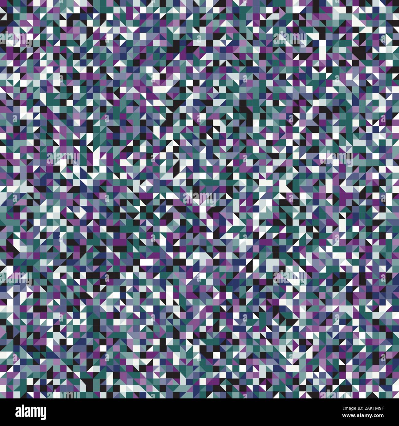 Funky random micro triangles and squares seamless Stock Vector
