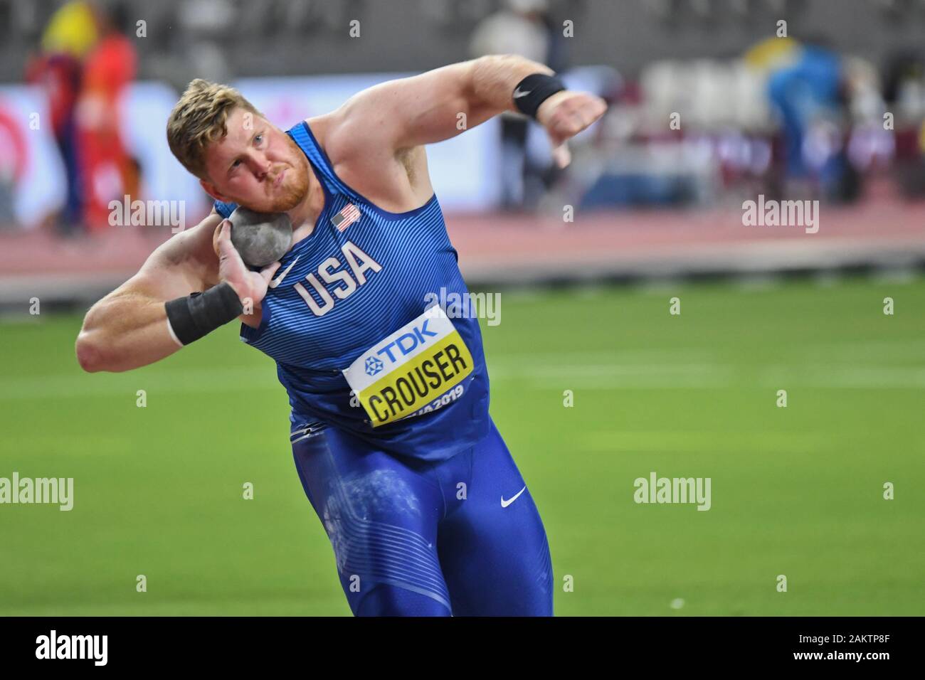 Ryan Crouser (USA). Shot Put silver medal. IAAF World Athletics  Championships, Doha 2019 Stock Photo - Alamy