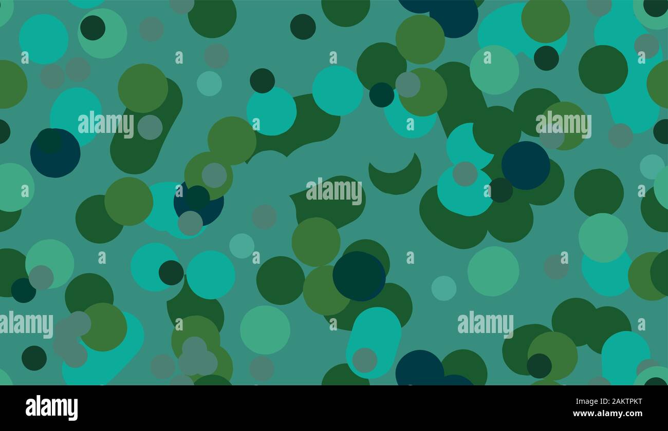 seamless vector abstract green bubbling mixture pattern Stock Vector