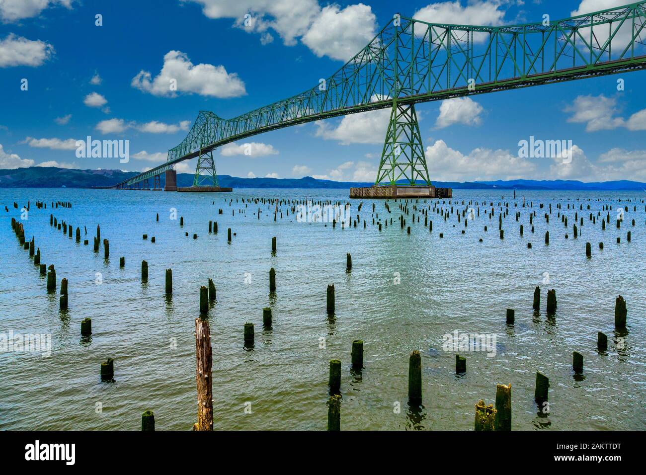Astoria Oregon Bridge Stock Photo
