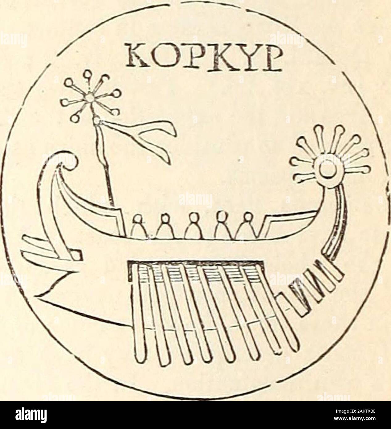 A dictionary of Greek and Roman antiquities.. . owing woodcut contains a beautiful frag-ment of a Bireme with a complete deck. (Winckel-mann, Monum. Antich. inedit. pi. 207.) Anotherspecimen of a small Bireme is given further on. The first Greek people whom we know to haveacquired a navy of importance were the Corinthians,Samians, and Phocaeans. About the time of Cyrusand Cambyses the Corinthian Triremes were gene-rally adopted by the Sicilian tyrants and by theCorcyraeans, who soon acquired the most powerfulnavies among the Greeks. In other parts of Greeceand even at Athens and in Aegina the Stock Photo