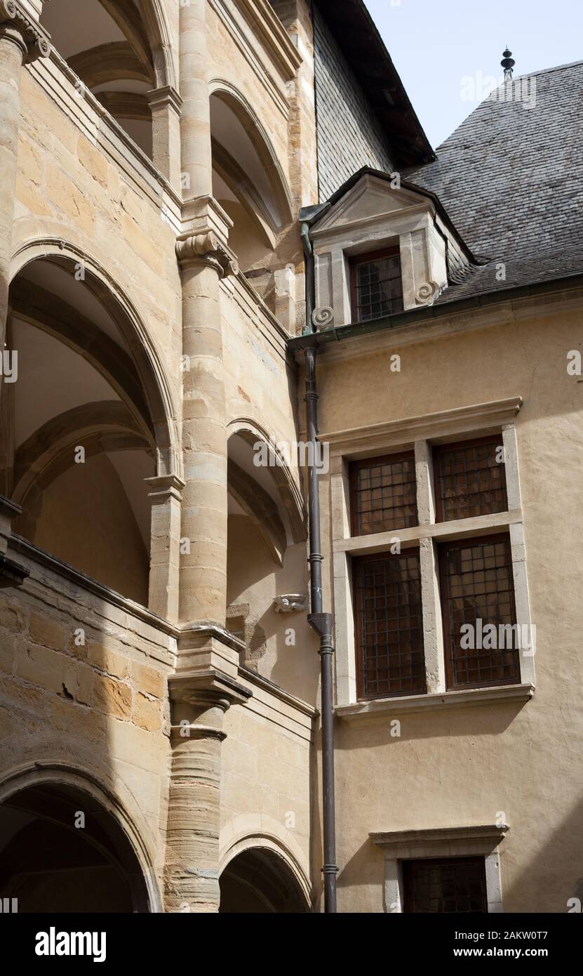 Maison Carrée de Nay also known as Maison Bonasse dating to the 2nd half of the XVI century, Nay, Pyrenees Atlantiques, Nouvelle Aquitaine, France Stock Photo