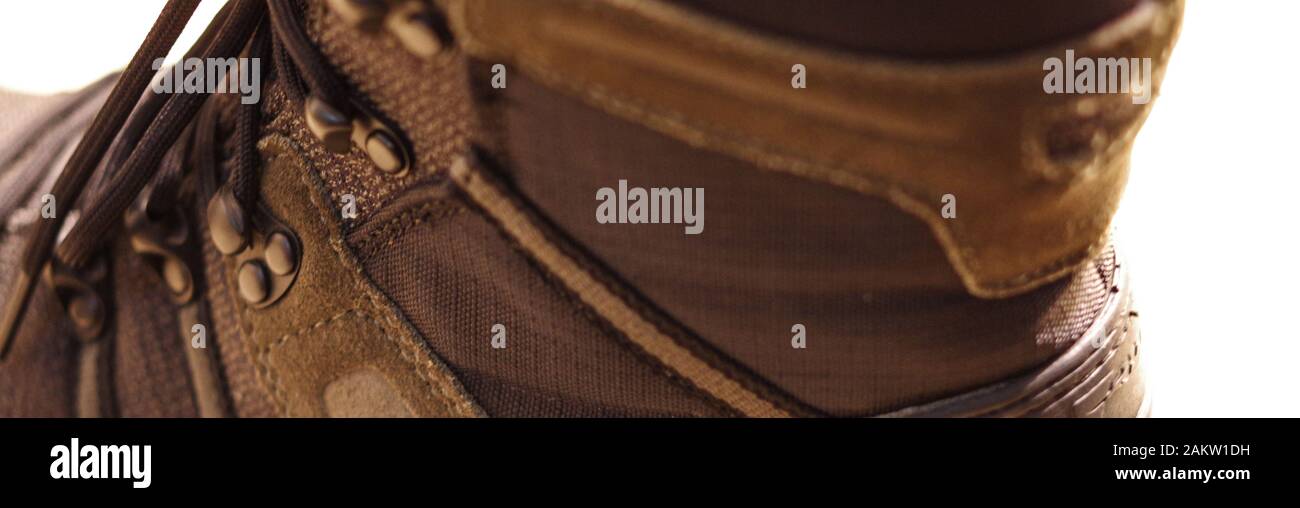Shoe lace eyelet close up hi-res stock photography and 