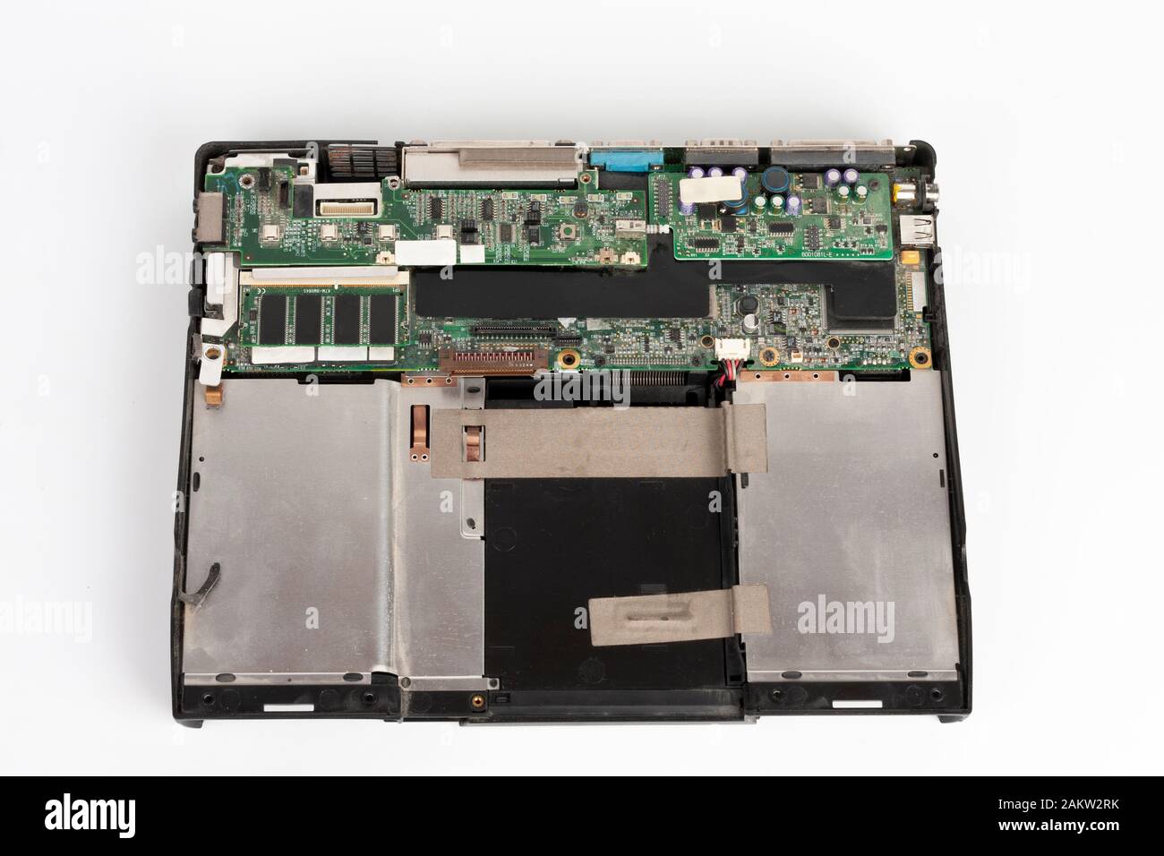 Old laptop, removed monitor , keyboard, touchpad, battery, upper cover