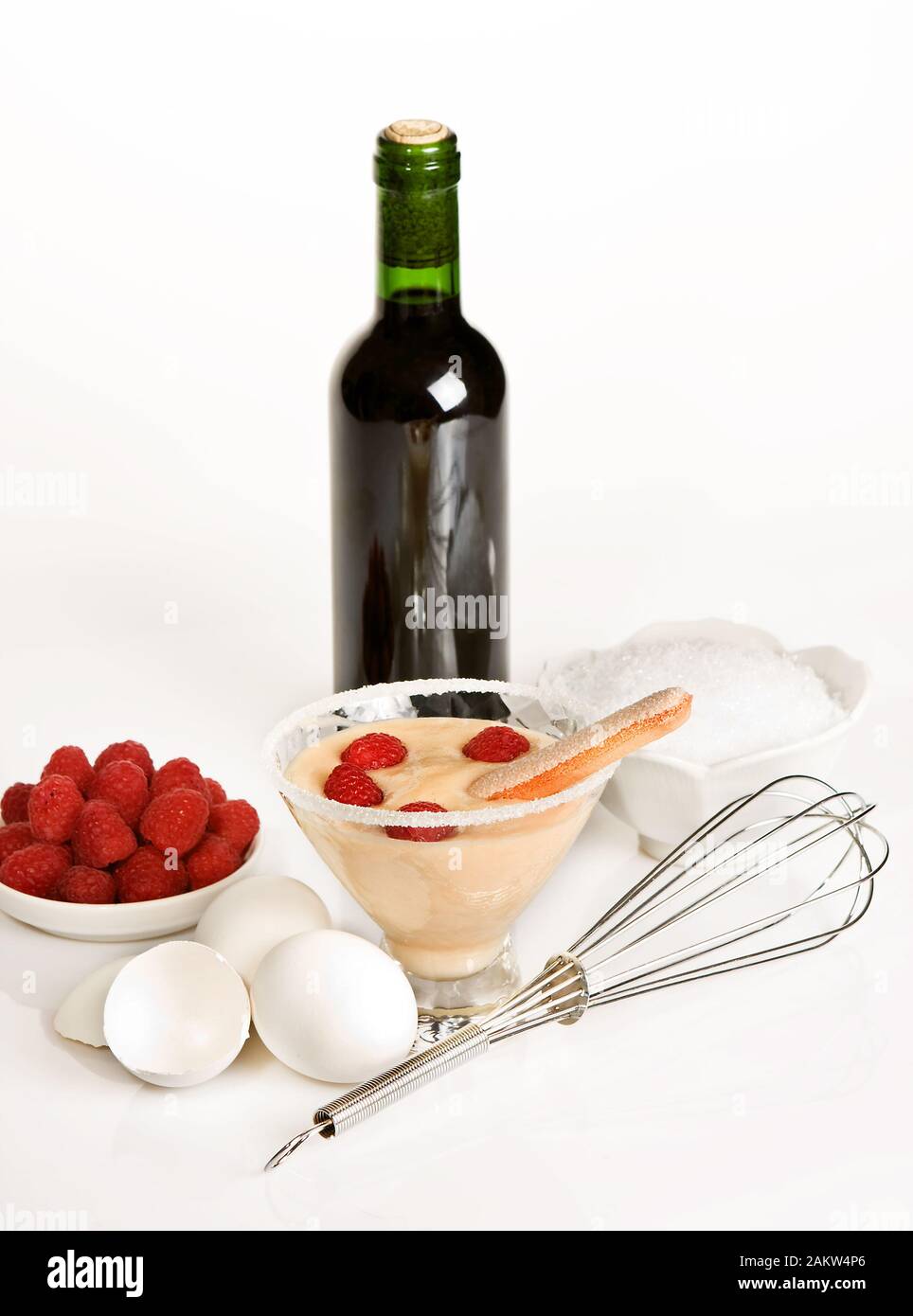 Making the Italian dessert Zabaglione with eggs Stock Photo Alamy