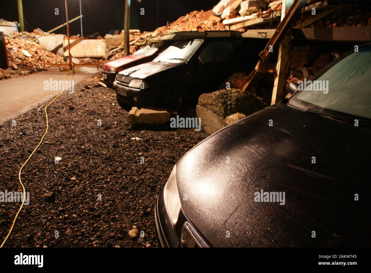 missile attack, Ukraine war zone Stock Photo