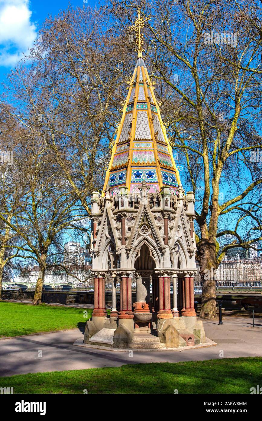 The Buxton Memorial Fountain in Victoria Tower Gardens, Westminster, London Stock Photo