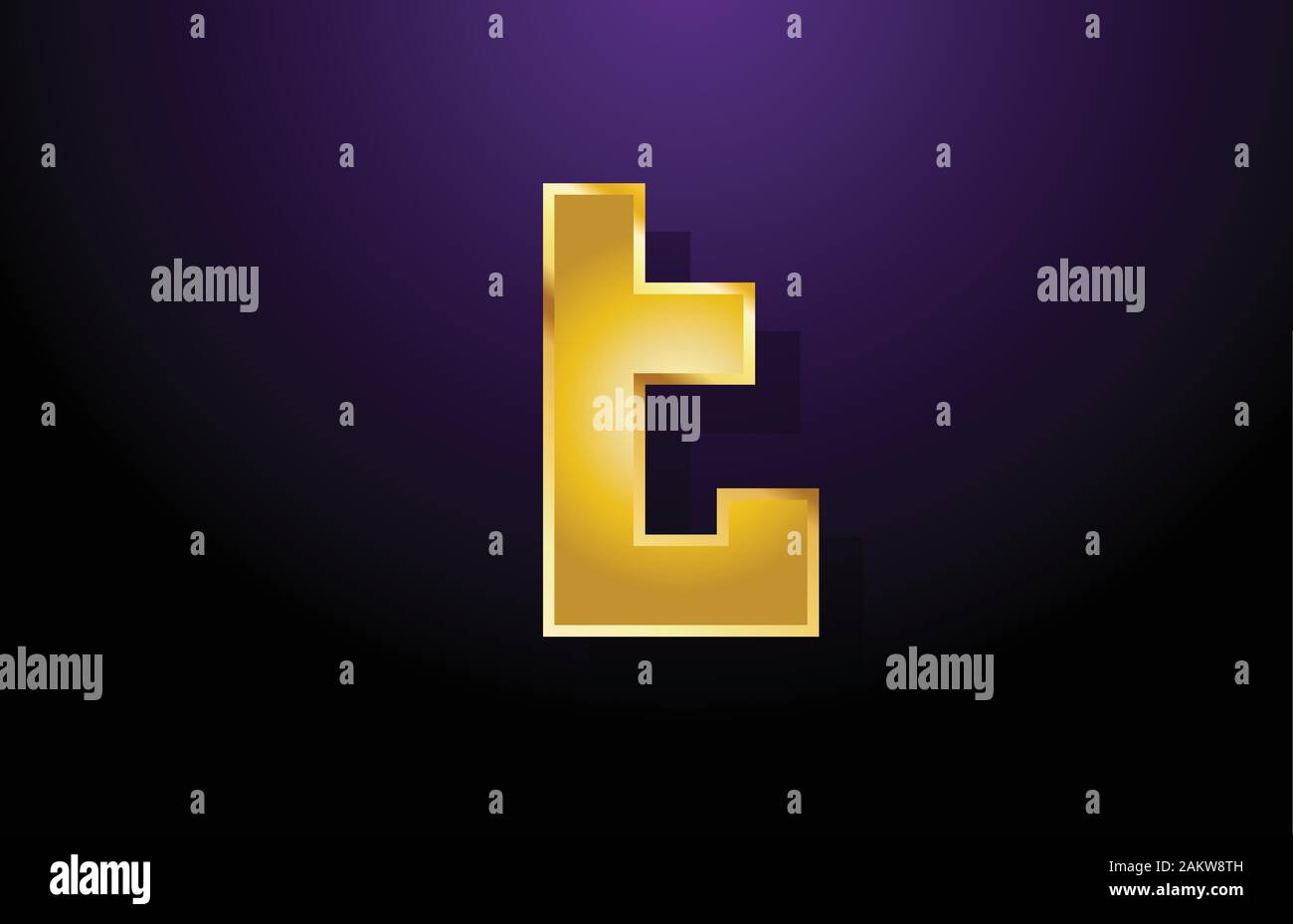 gold golden yellow letter T alphabet logo icon design for company ...