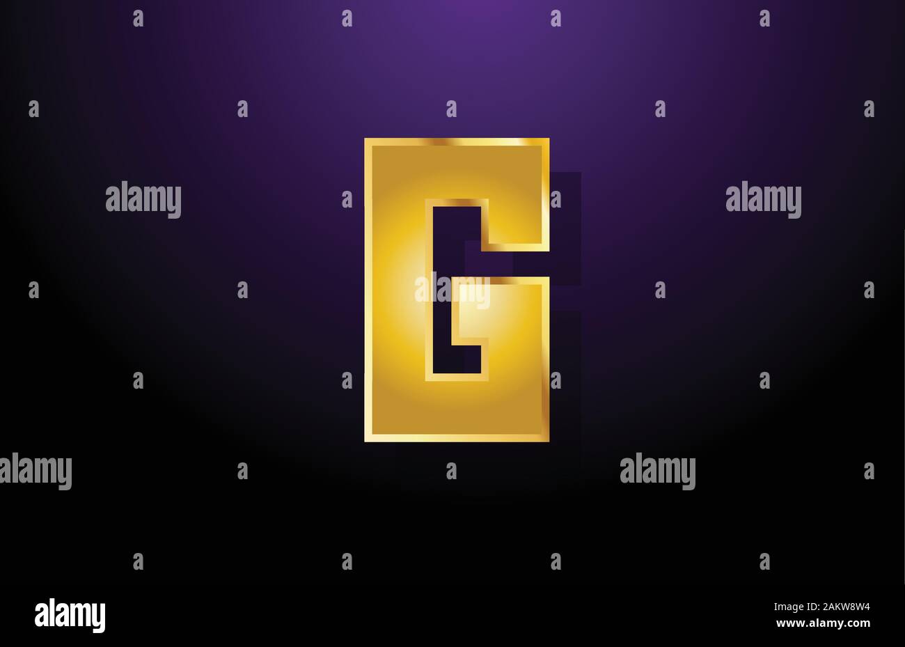 gold golden yellow letter G alphabet logo icon design for company ...