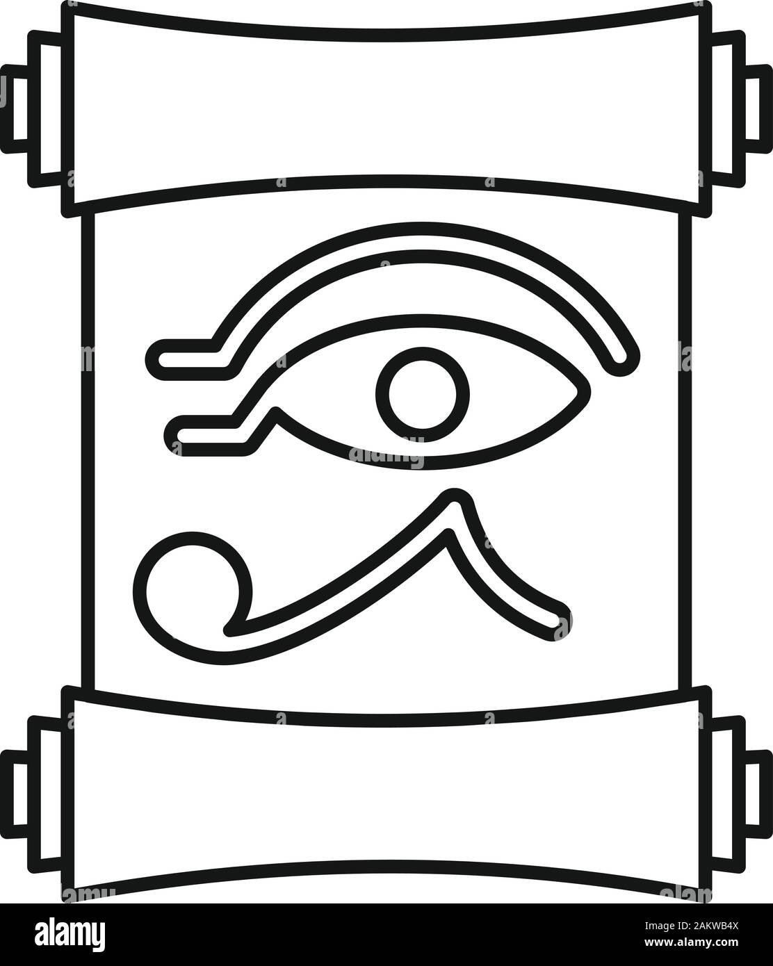 Egypt papyrus icon. Outline egypt papyrus vector icon for web design ...