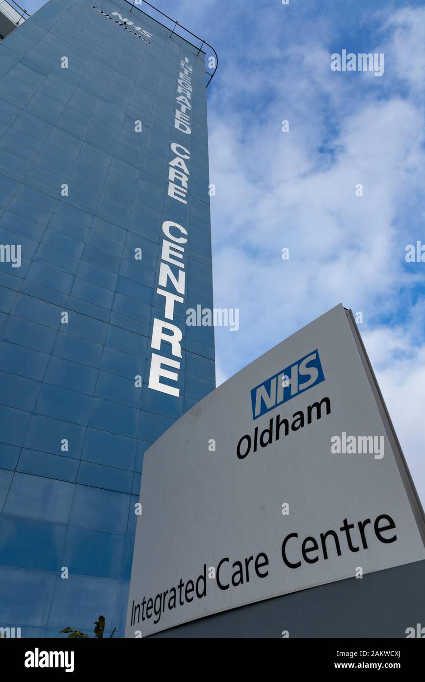 A view of Oldham's Inergrated Care Centre, Oldham,UK Stock Photo