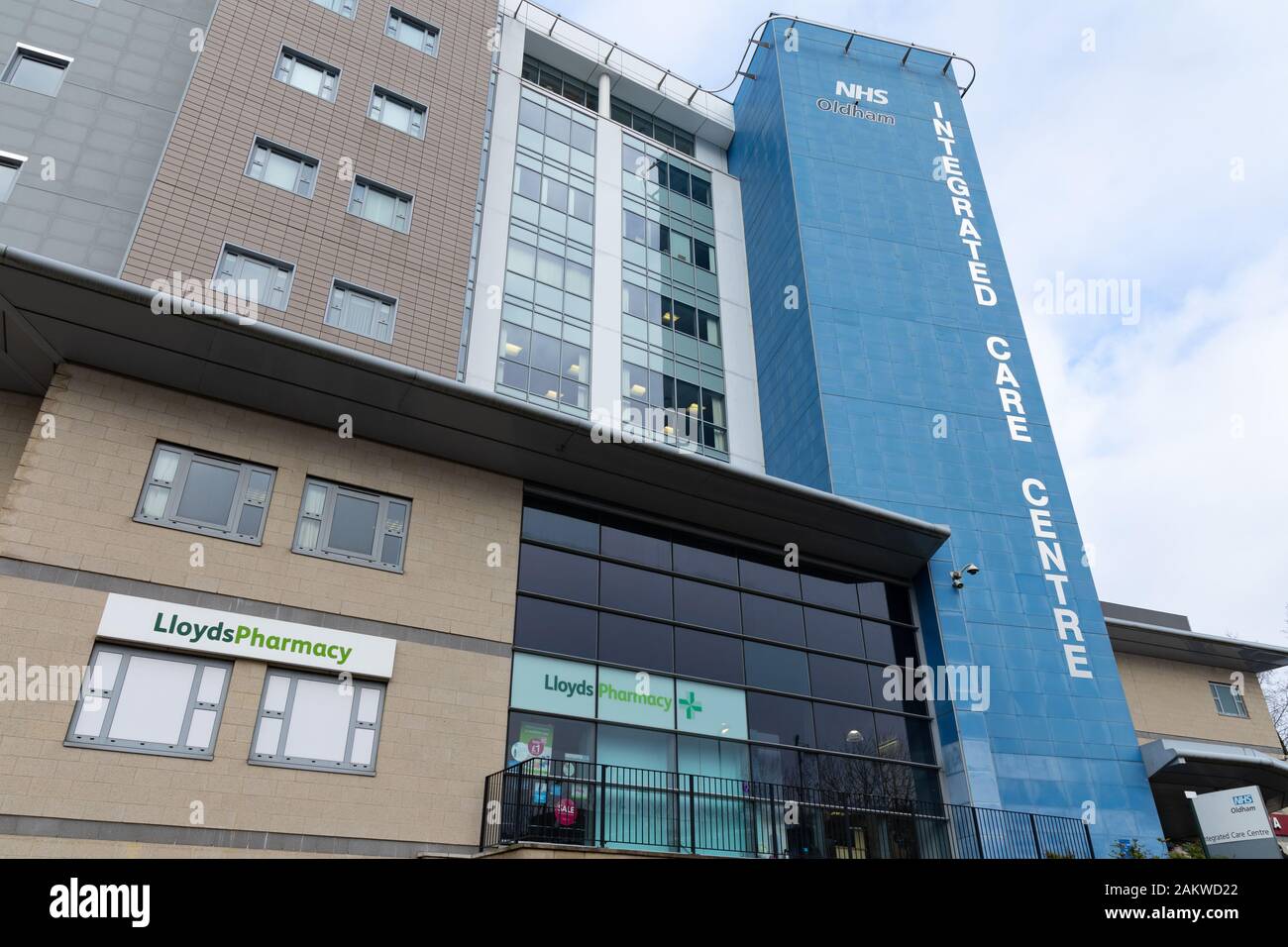 A view of Oldham's Inergrated Care Centre, Oldham,UK Stock Photo