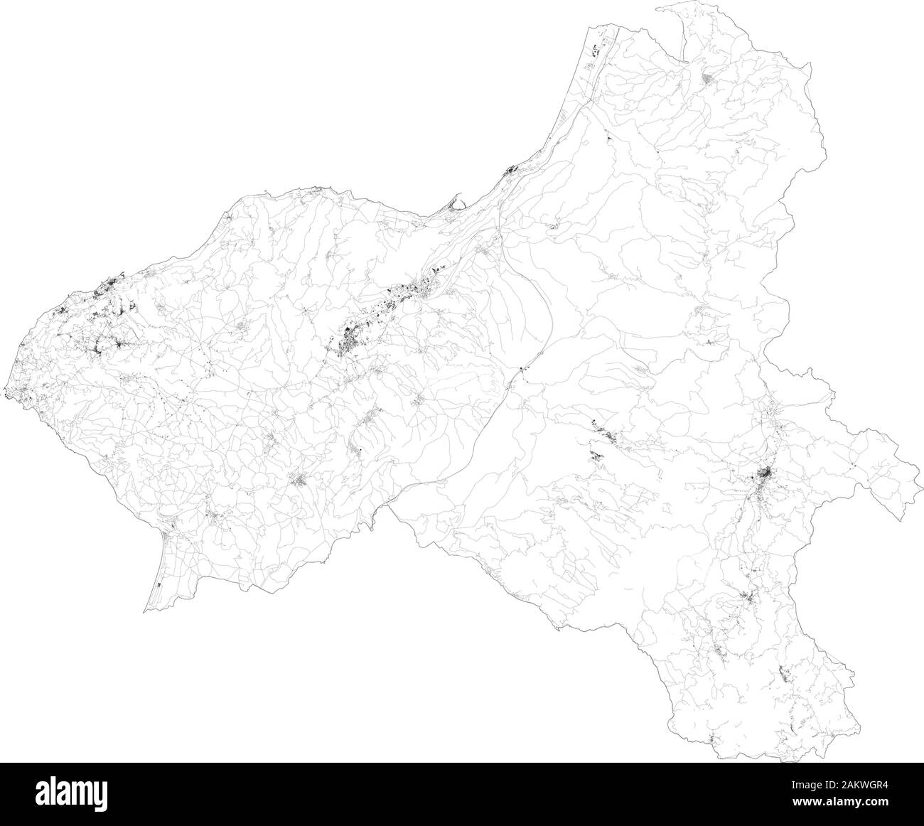 Map of vibo valentia Black and White Stock Photos & Images Alamy