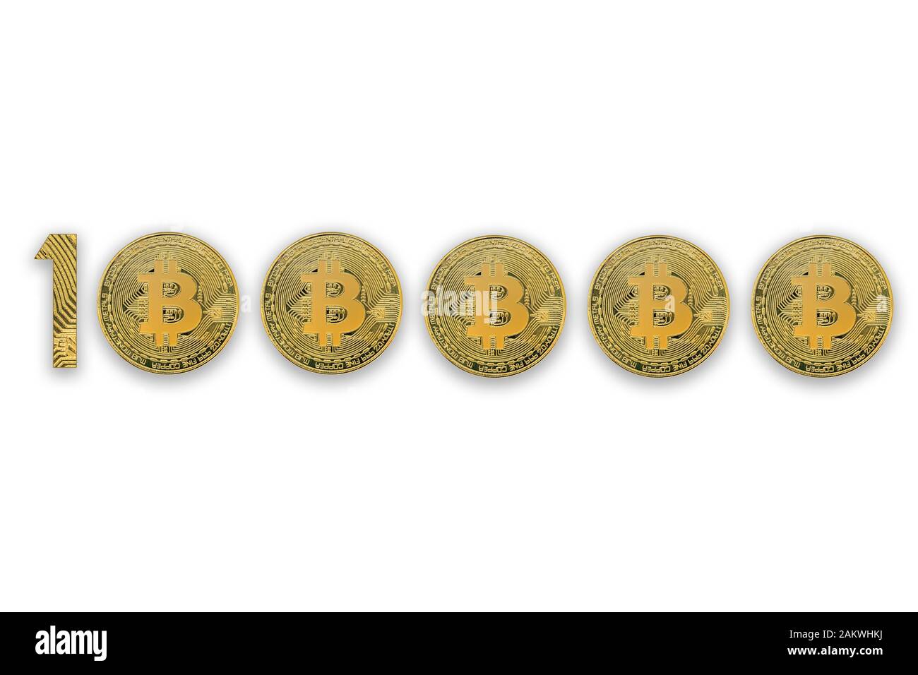 100000 bitcoin exchange rate, isolated. Crypto currency style for design  Stock Photo - Alamy