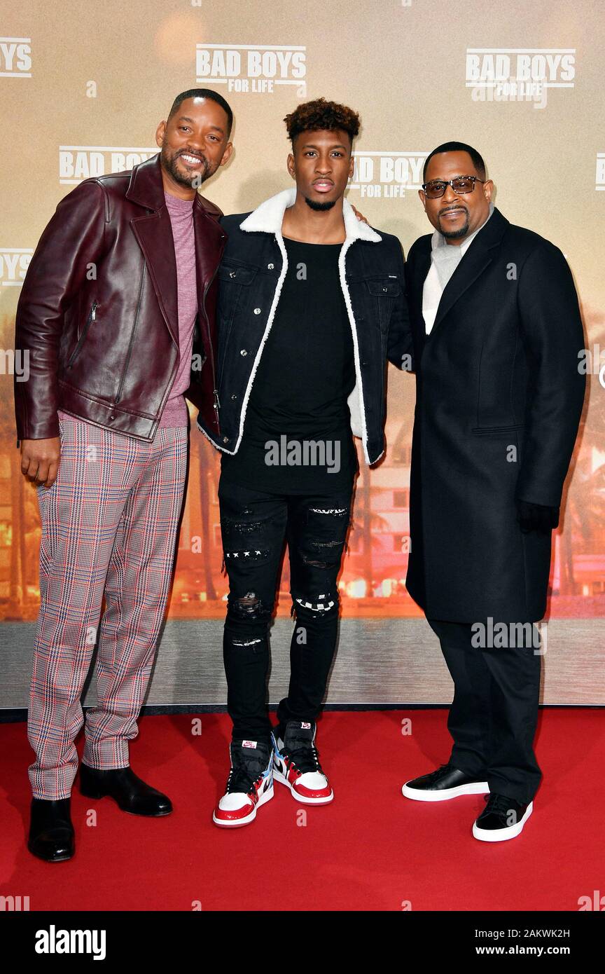 Will Smith, Kingsley Coman and Martin Lawrence attending the 'Bad Boys For Life' premiere at Zoo Palast on January 7, 2020 in Berlin, Germany. Stock Photo