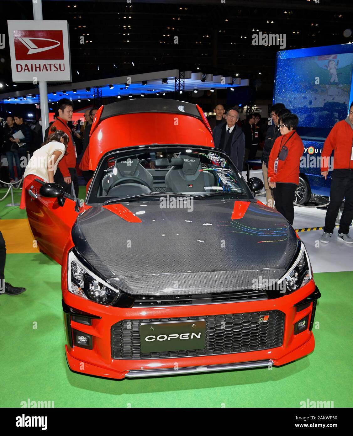 Chiba, Japan. 10th Jan, 2020. Daihatsu Copen GR sports is seen displayed the Tokyo Auto salon 2020 at Makuhari messe in Chiba-Prefecture, Japan on Friday, January 10, 2020. About 438 automakers and auto parts makers appeal their latest products at a three-day custom cars and racing cars exhibition in this event. Photo by Keizo Mori/UPI Credit: UPI/Alamy Live News Stock Photo