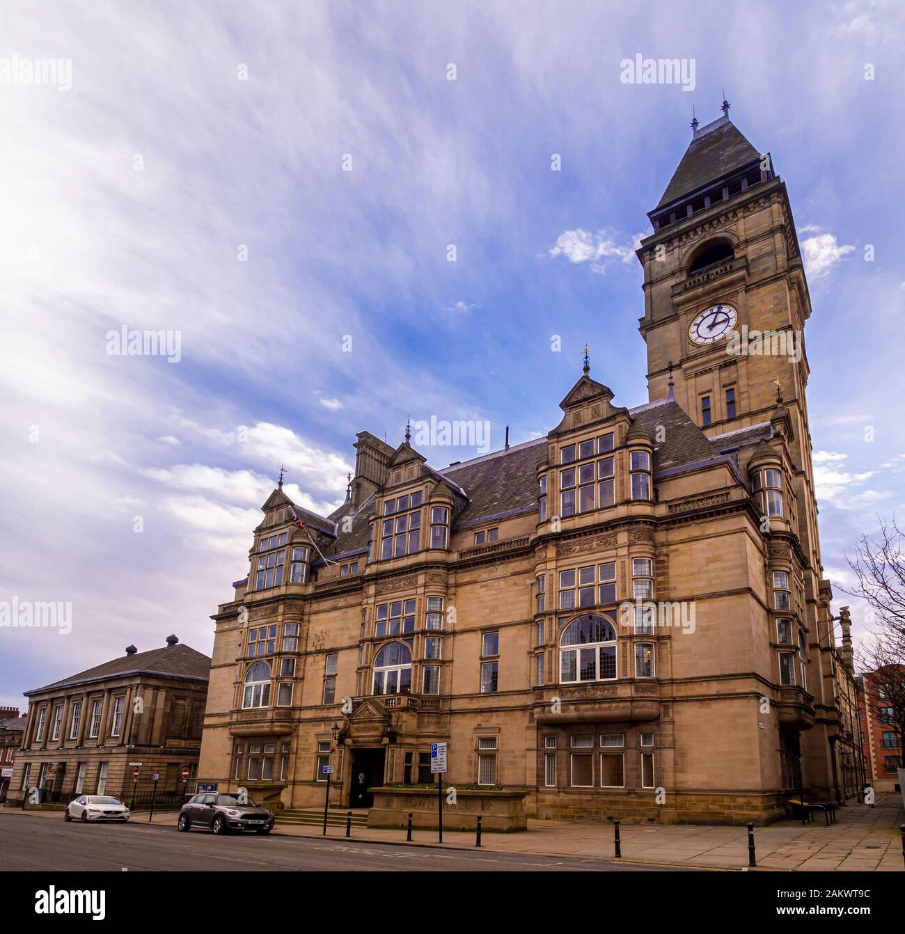 Wakefield Town Hall exterior. Wakefield. West Yorkshire. UK Stock Photo