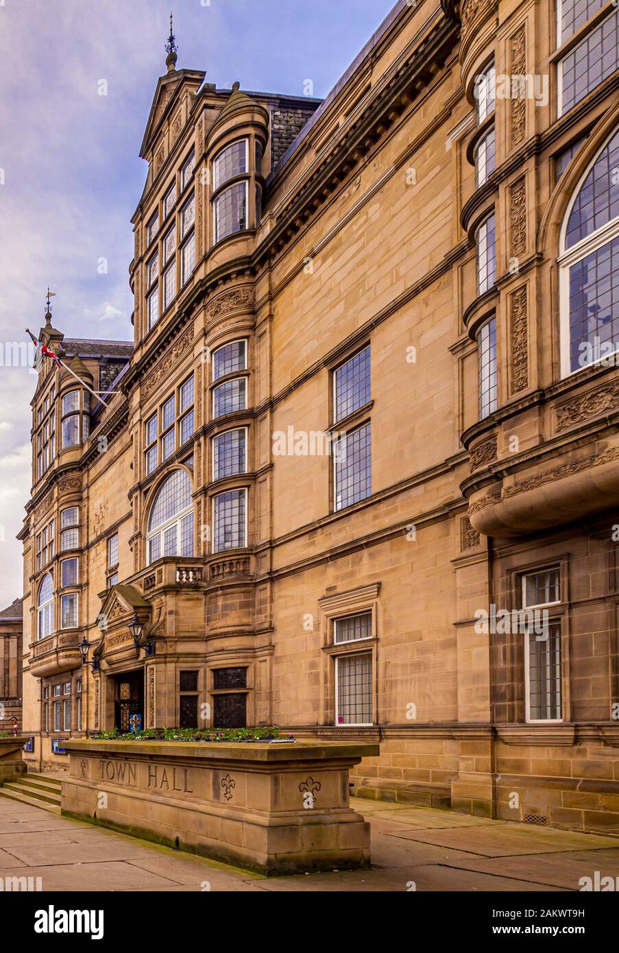 Wakefield Town Hall exterior. Wakefield. West Yorkshire. UK Stock Photo
