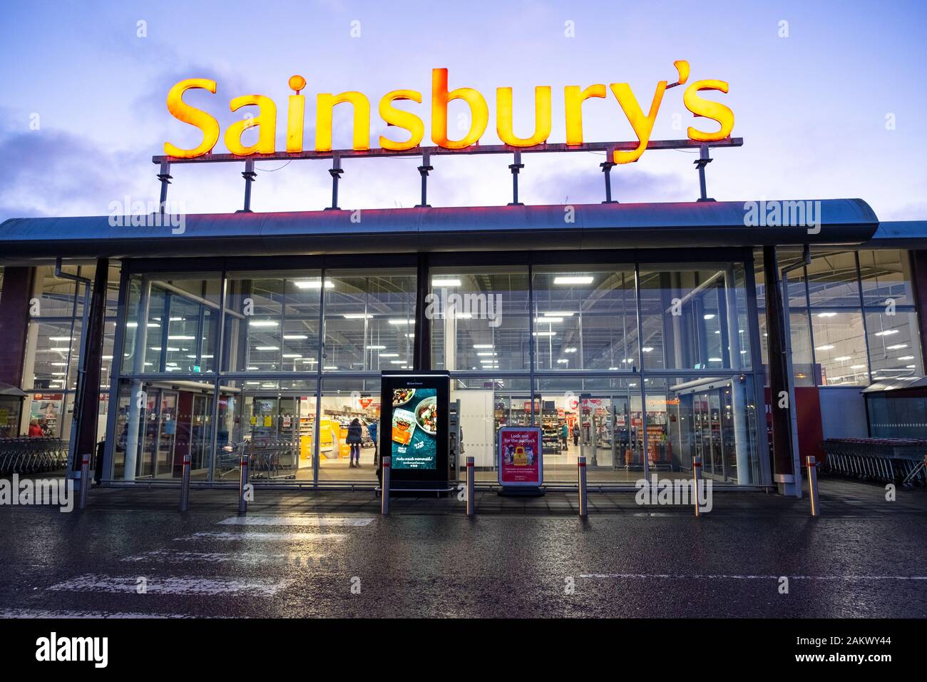 Sainsbury's supermarket, Livingston, Scotland. Stock Photo