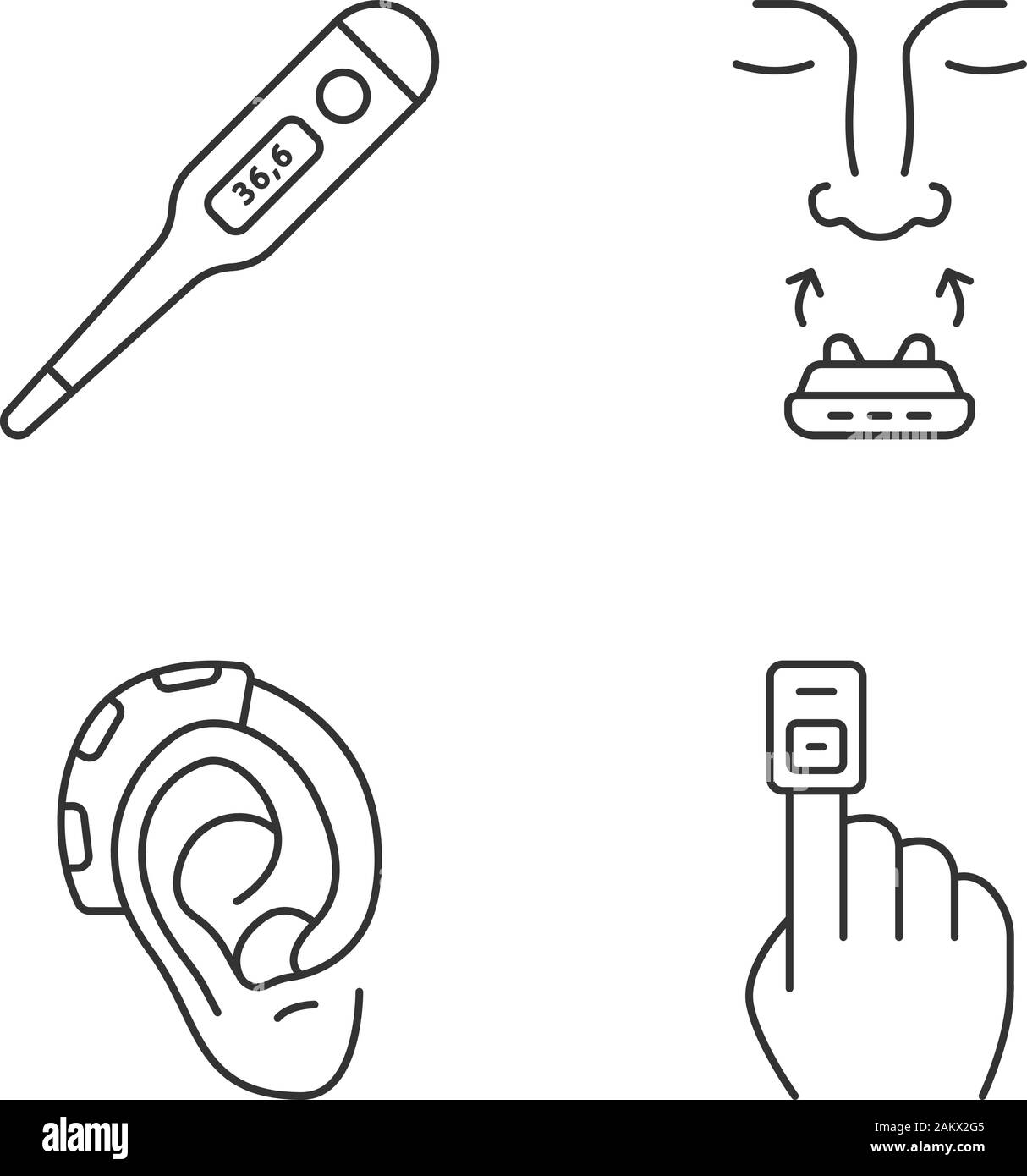 Digital ear thermometer Black and White Stock Photos & Images Alamy