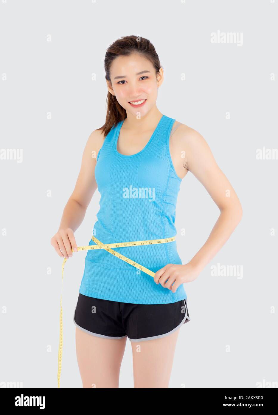 Fitness Body And A Thin Waist Stock Photo, Picture and Royalty