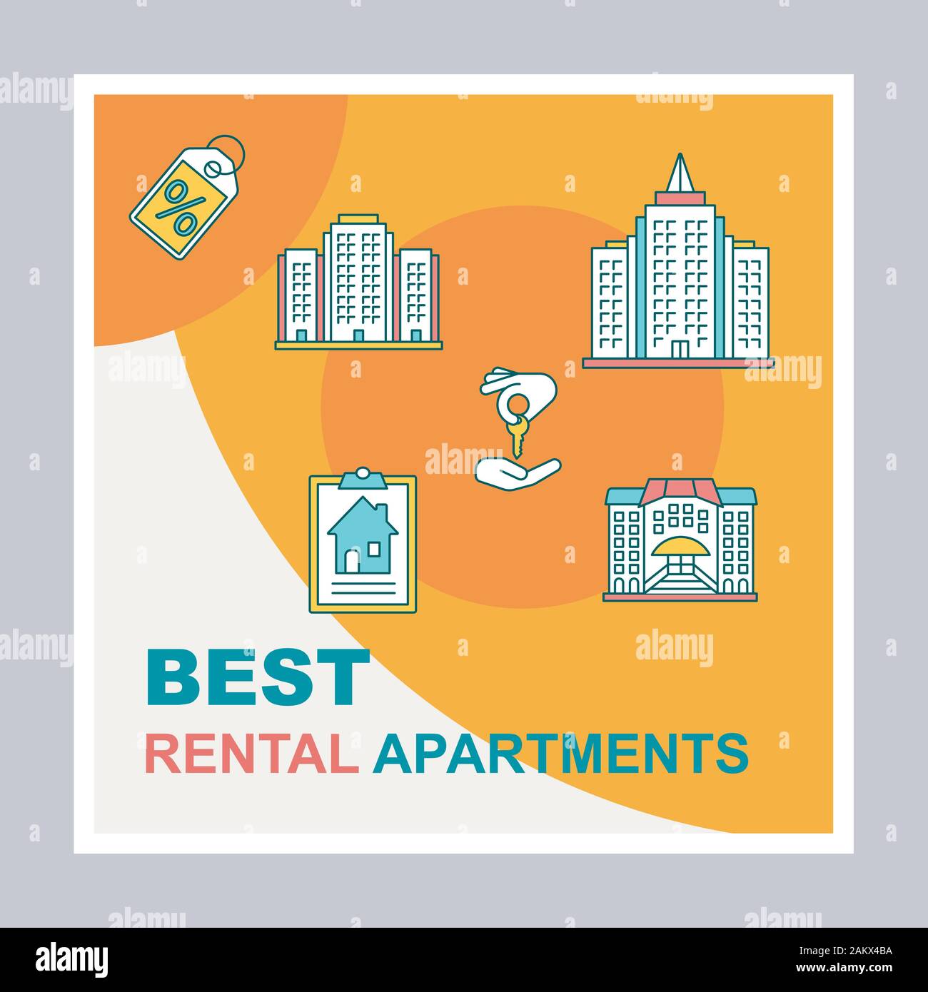Best Rental Apartments Social Media Posts Mockup Realty