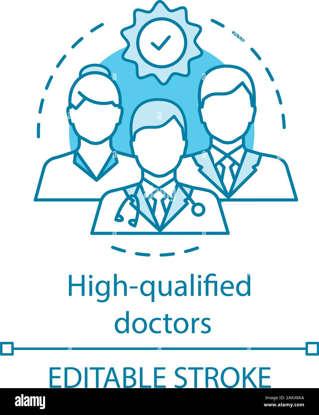 High qualified doctors concept icon. Medical professionals. Therapists