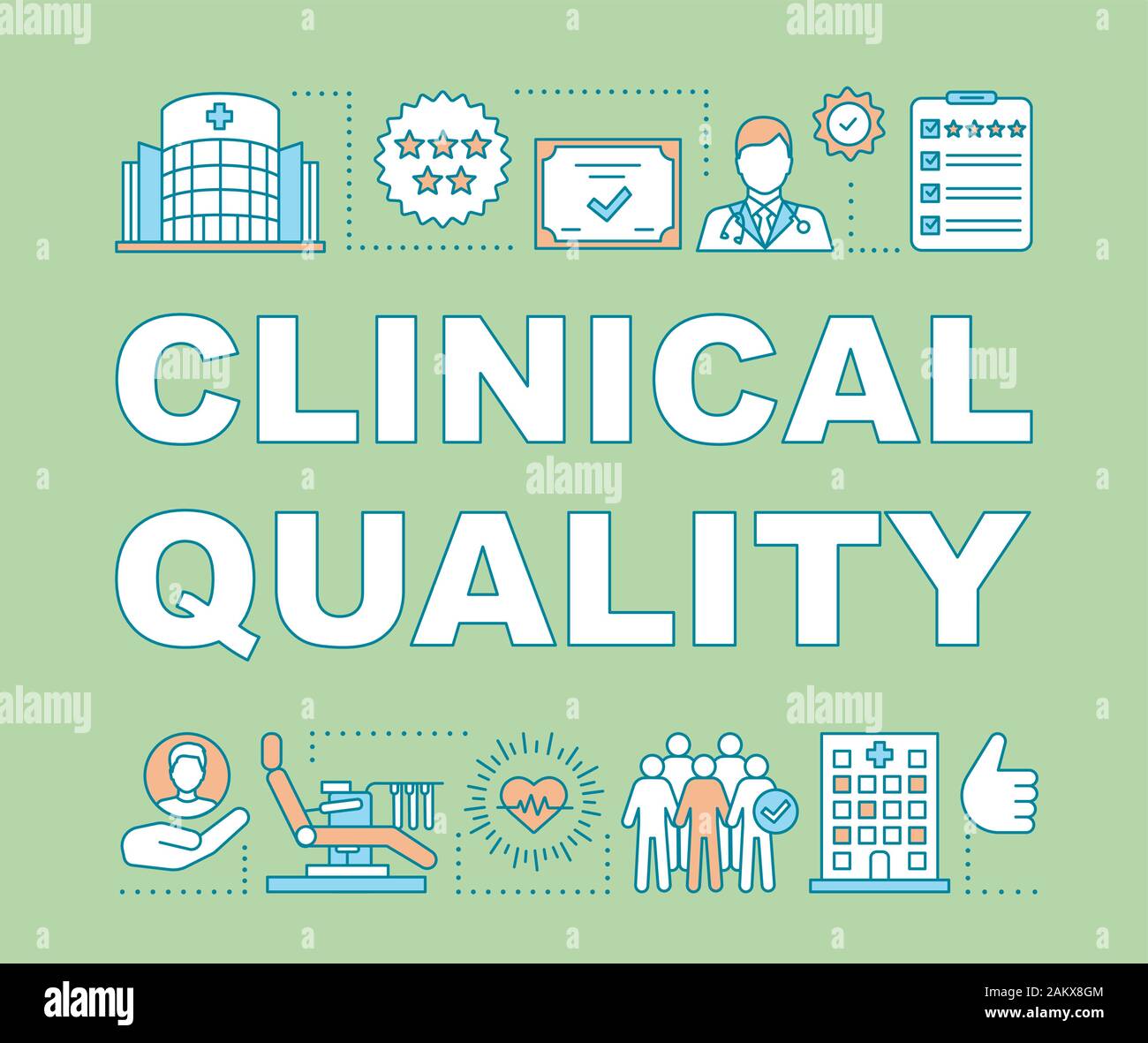 Clinical quality word concepts banner. Medical center. Full spectrum health  care benefits. Presentation, website. Isolated lettering typography idea w  Stock Vector Image & Art - Alamy