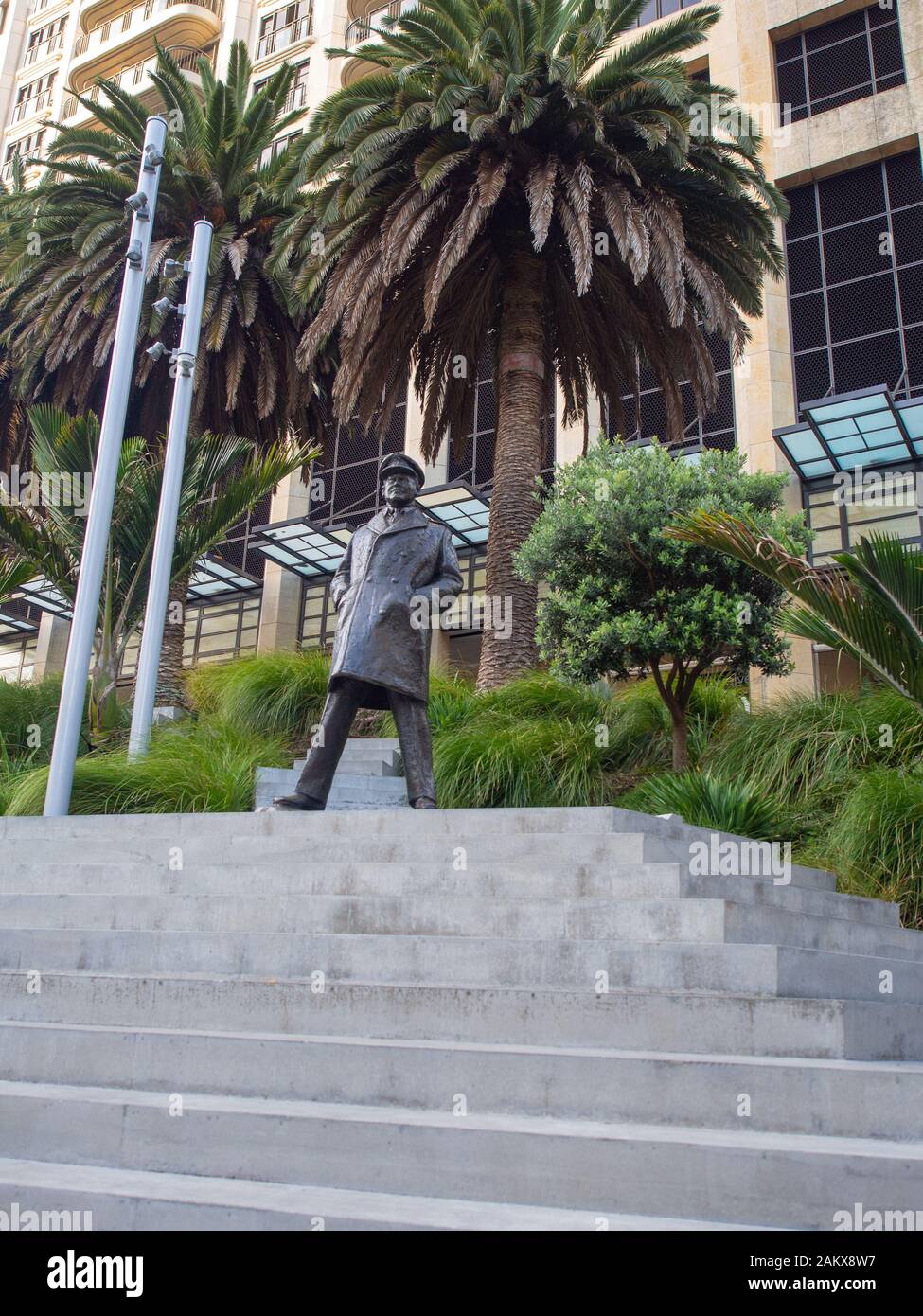 Lord Freyberg Statue In Auckland Stock Photo