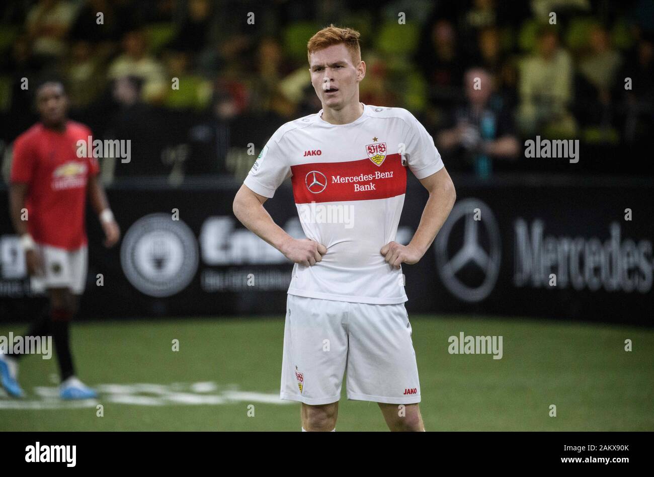 Sindelfingen, 04th Jan, 2020. David Hummel (VfB Stuttgart). JuniorCup 04.01.2020 Football/Soccer: Mercedes-Benz JuniorCup 2020, Sindelfingen, January 4, 2020 | worldwide Credit: dpa/Alamy Live News ...