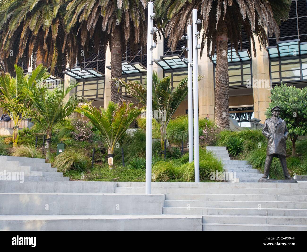 Lord Freyberg Statue In Auckland Stock Photo