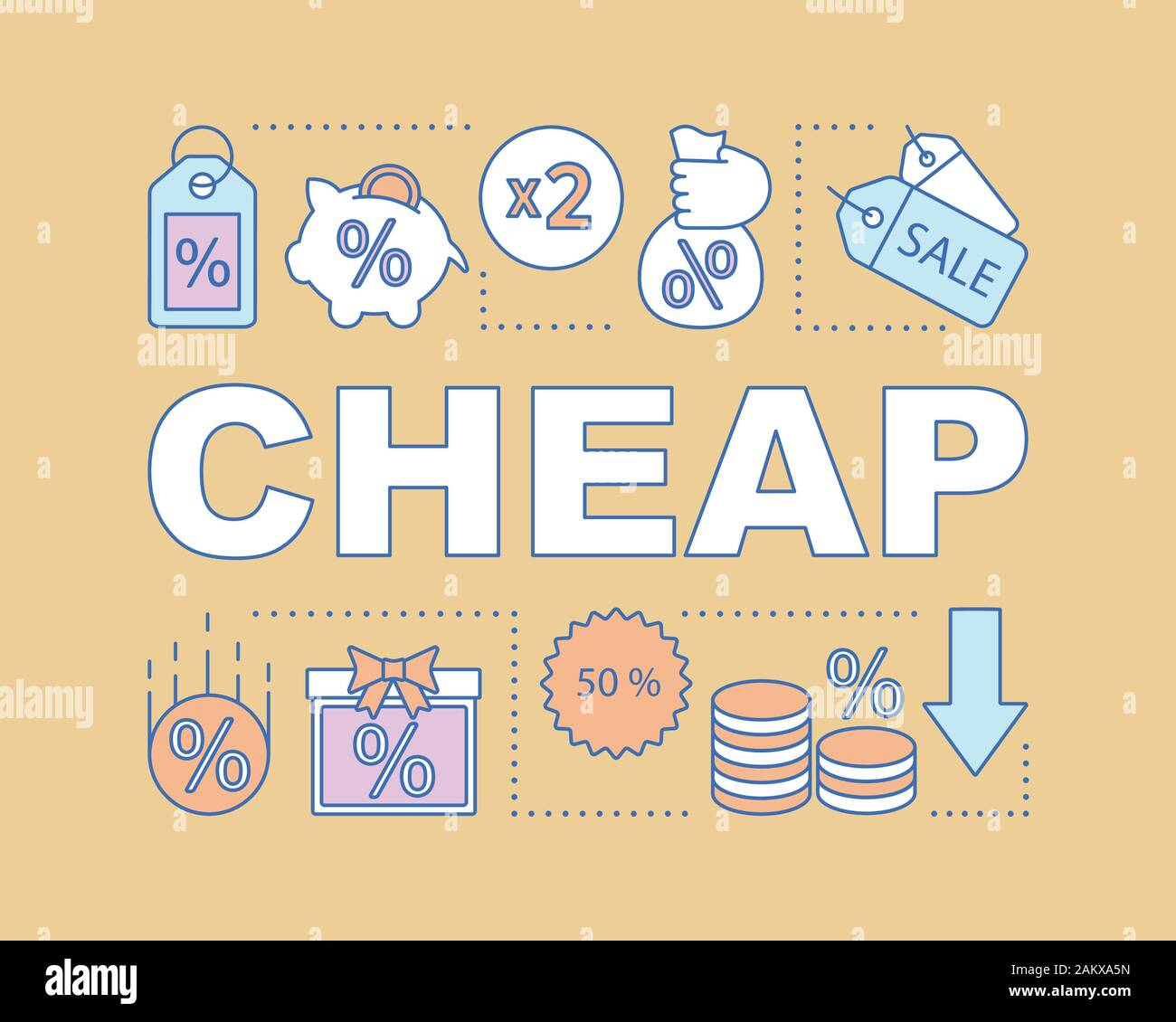 Cheap Word Concepts Banner Sale Special Offers Last Minute