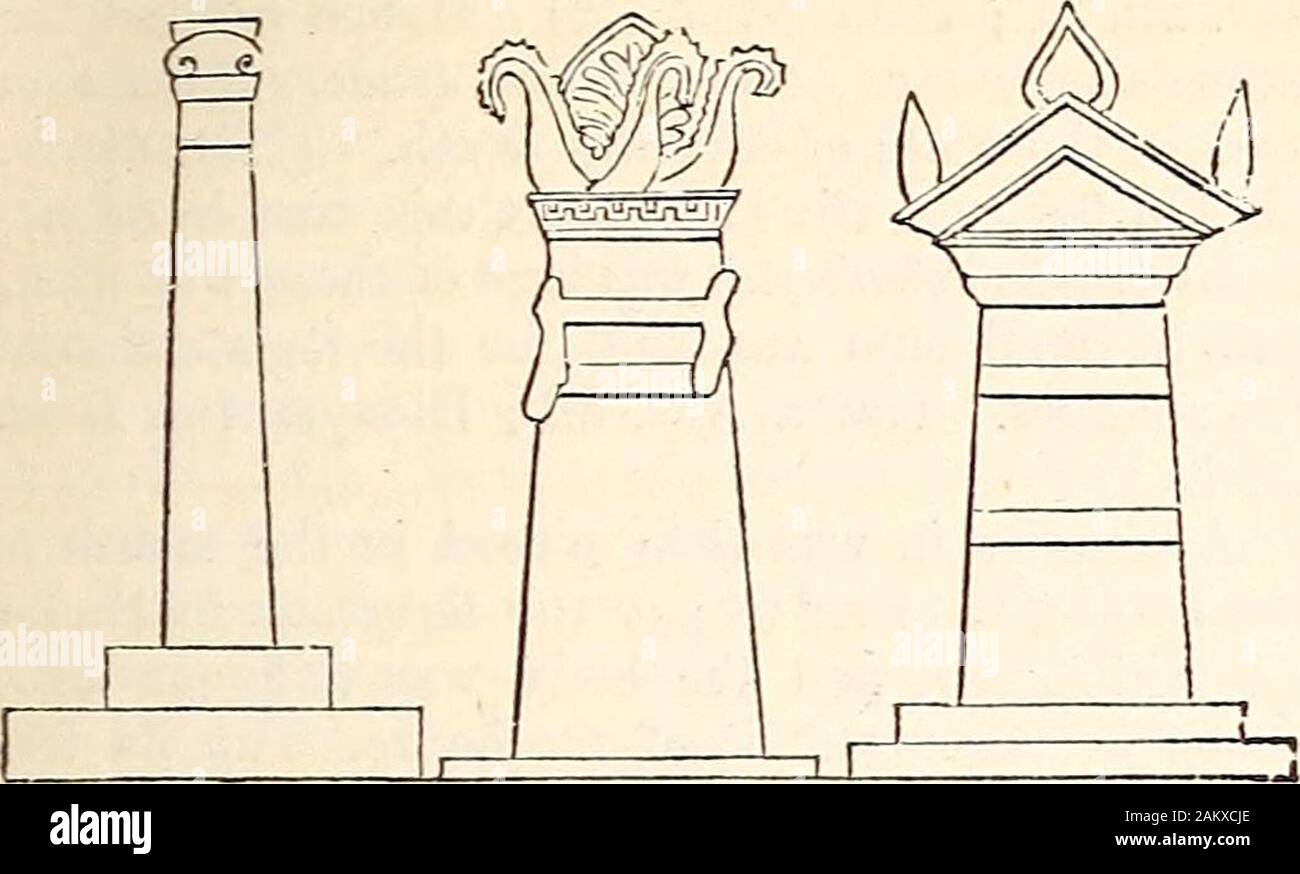 A dictionary of Greek and Roman antiquities.. . in the shape of the aer6s or fastigium [Fastigium],which is placed over the extremity of a temple.The /cto^es, or columns, were of various forms. FUNUS. FUN US. 557 The three in the following woodcut are taken fromStackelberg (pi. 44, 46) and Millin (Pein.de VasesAnt. vol. ii. pi. 51.). The following example of an ripcpou, which is alsotaken from Stackelberg (pi. 1) will give a generalidea of monuments of this kind. Another ripwovis given in the course of this article (p. 558, a.). Stock Photo