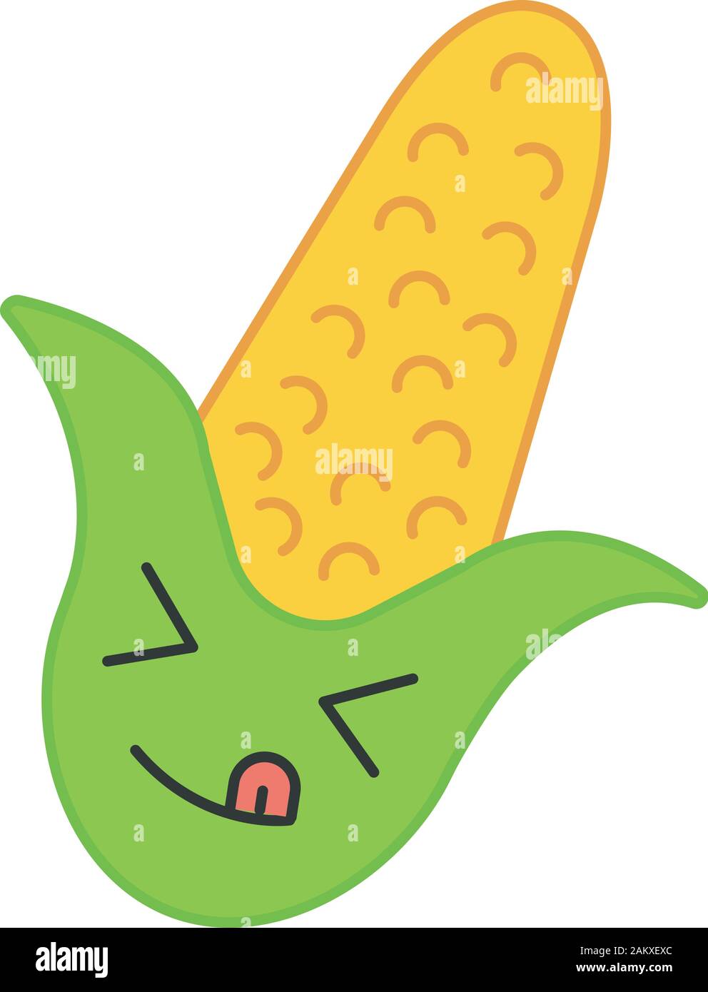 Corn cute kawaii vector character. Happy fruit with stuck out tongue ad closed eyes. Laughing food. Funny emoji, emoticon, savoring. Isolated cartoon Stock Vector Image & Art - Alamy Corn cute kawaii vector character. Happy fruit with stuck out tongue ad closed eyes. Laughing food. Funny emoji, emoticon, savoring. Isolated cartoon Stock Vector Image & Art - Alamy