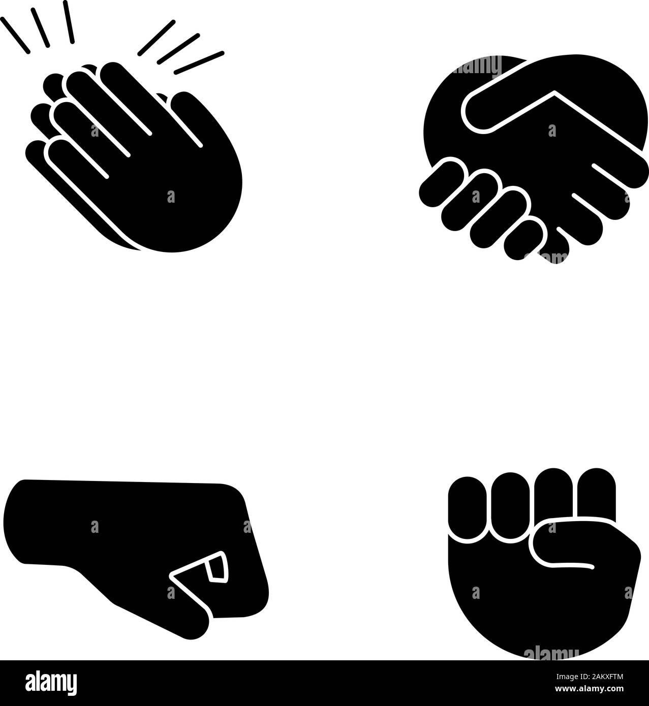 Handshake icon hand gesture emoji Royalty Free Vector Image