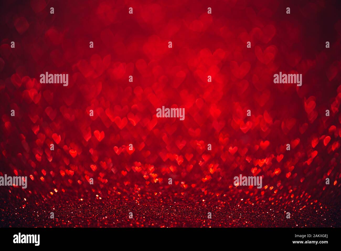 Valentine's day background with hearts bokeh Stock Photo - Alamy