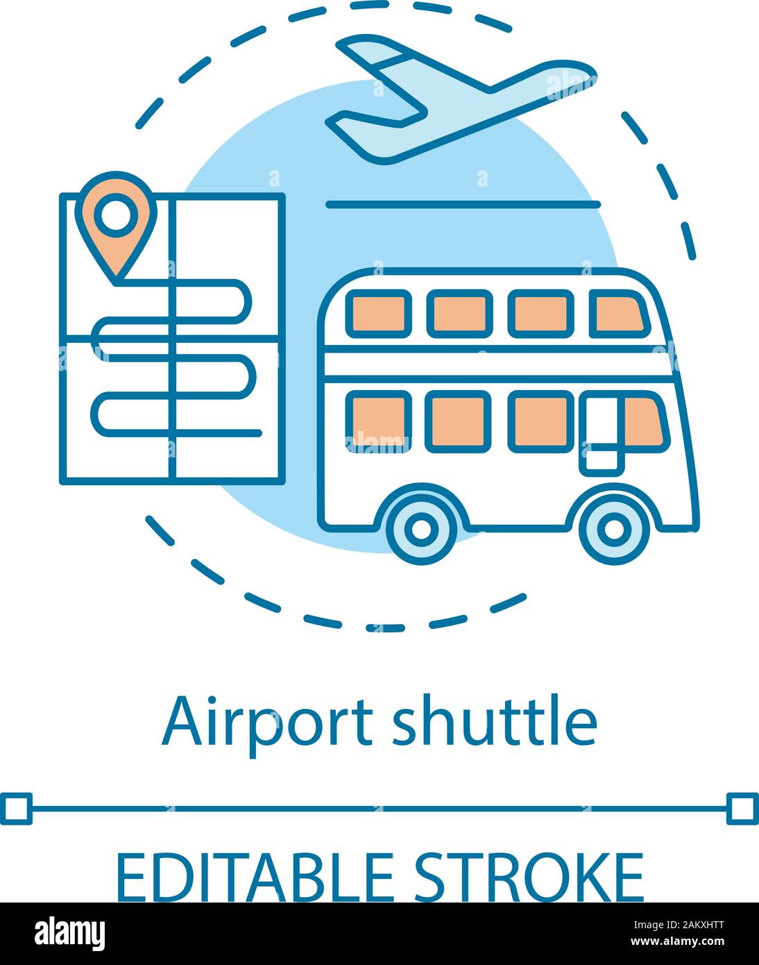 Airport Shuttle Concept Icon Door To Door Transfer Public Transport Transportation Service Idea Thin Line Illustration Travel Trip Vector Isolat Stock Vector Image Art Alamy
