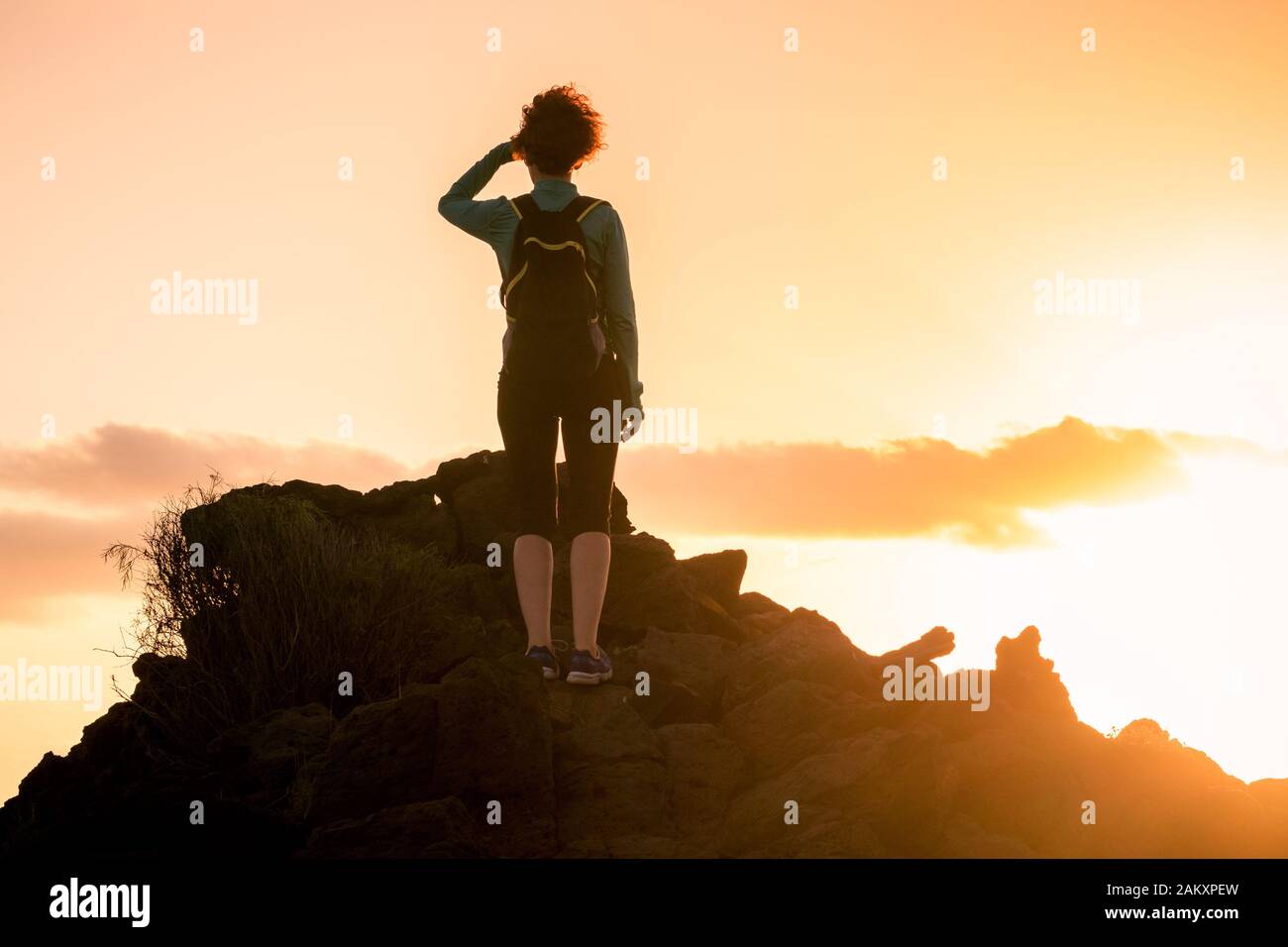 Premium Vector | Girl looking at the sky view from her back in anime style  illustration