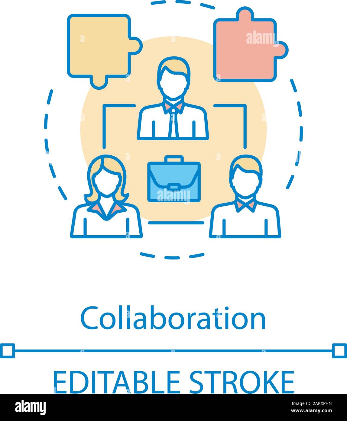 Collaboration concept icon. Cooperation, partnership. Coworking ...