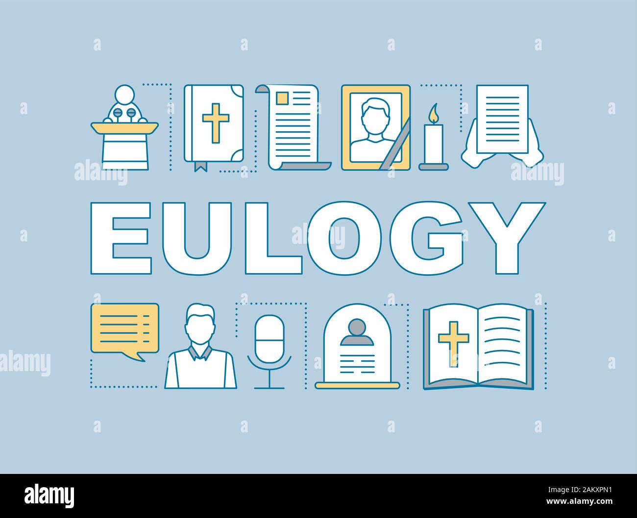 Eulogy Word Concepts Banner Funeral Speech Formal Public