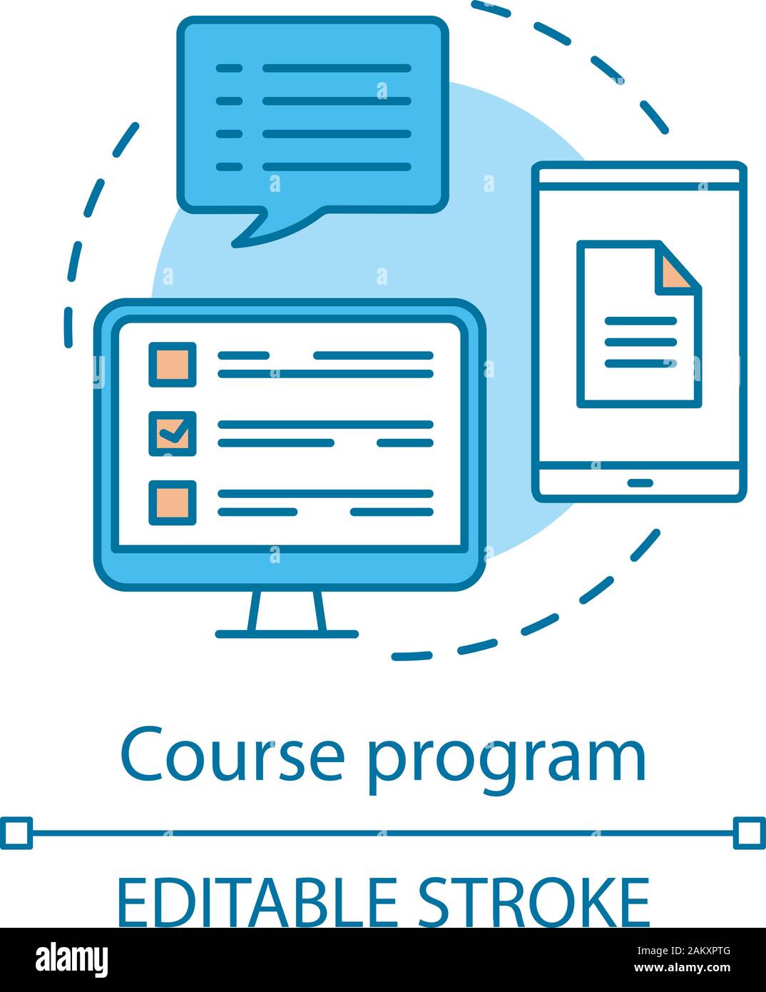 Course Program Concept Icon E Learning Training Materials
