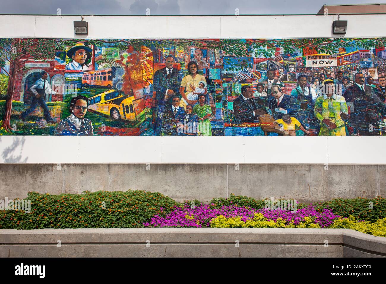Louis Delsarte's commemorative mural at the Martin Luther King National