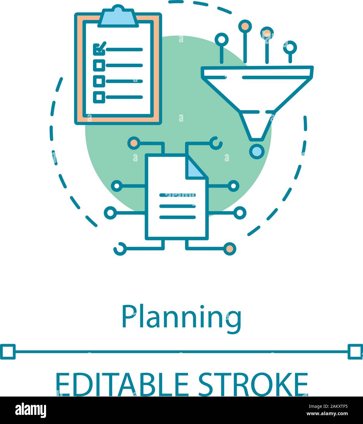 Planning concept icon. Workflow organization. Business strategy. Task